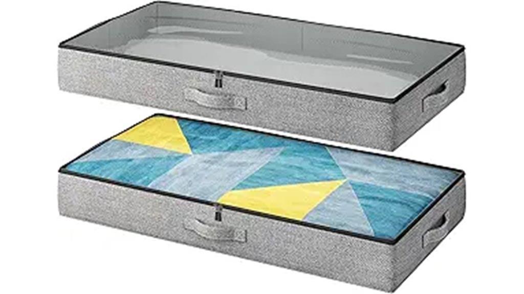 under bed clothes storage