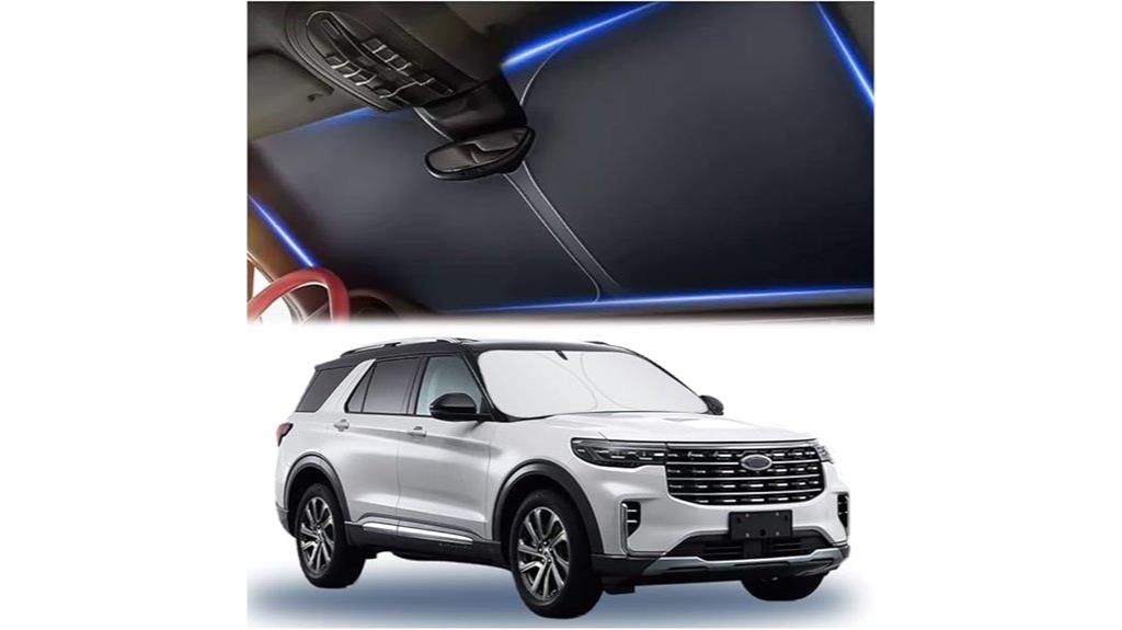universal windshield sunshade with storage