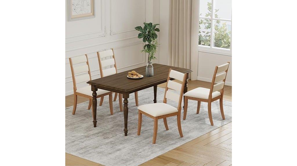 upholstered ladder back chairs