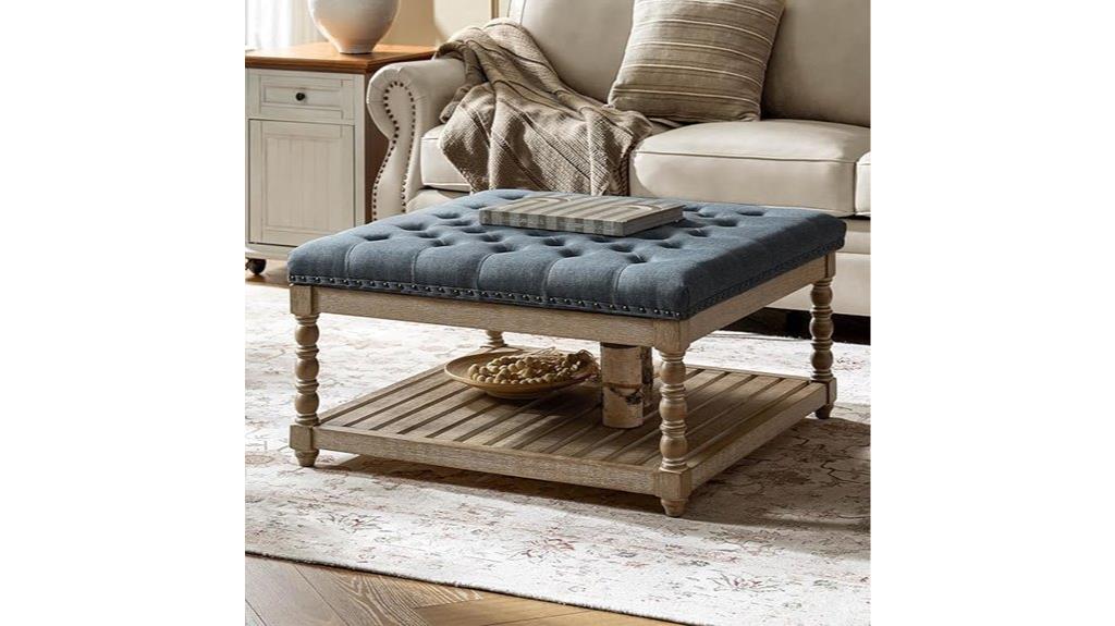 upholstered rectangular ottoman