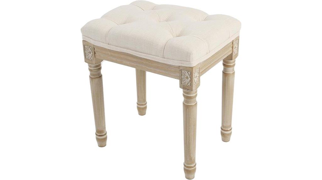 upholstered vanity stool