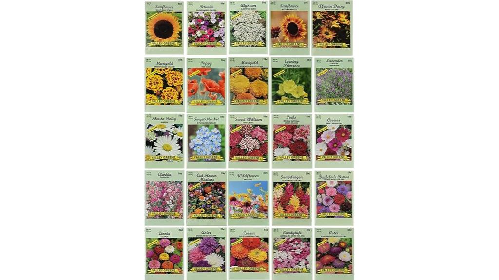variety flower seed packets
