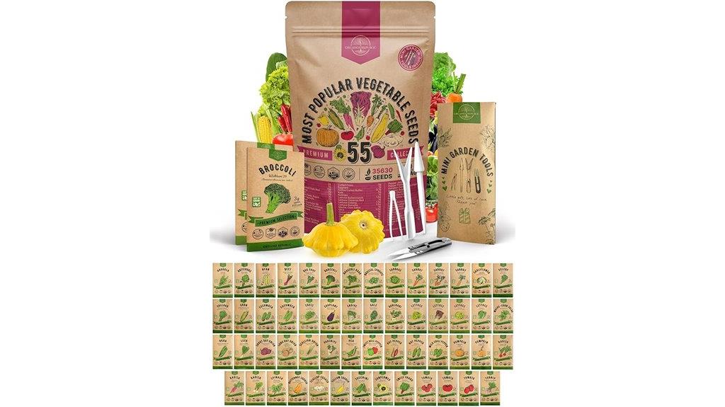 variety pack of vegetable seeds