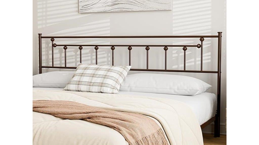 victorian farmhouse metal headboard