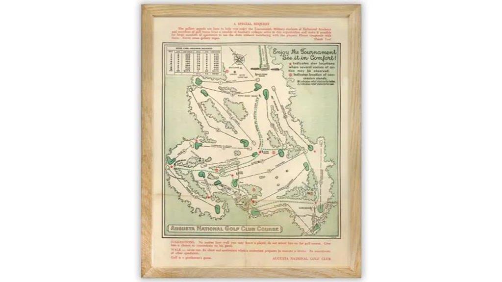 vintage augusta national map
