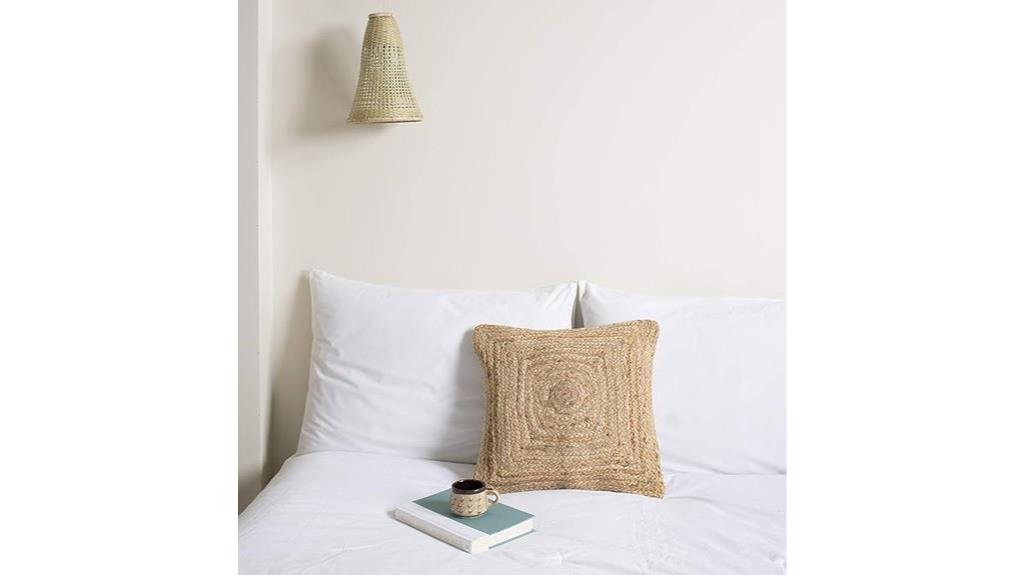 vintage boho jute pillow