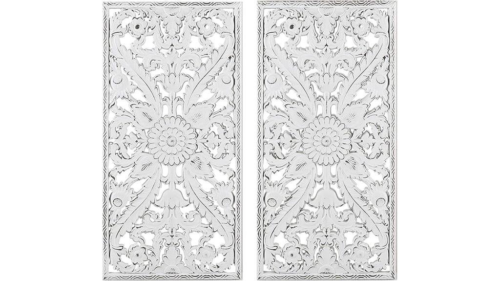 vintage botanical wooden panels