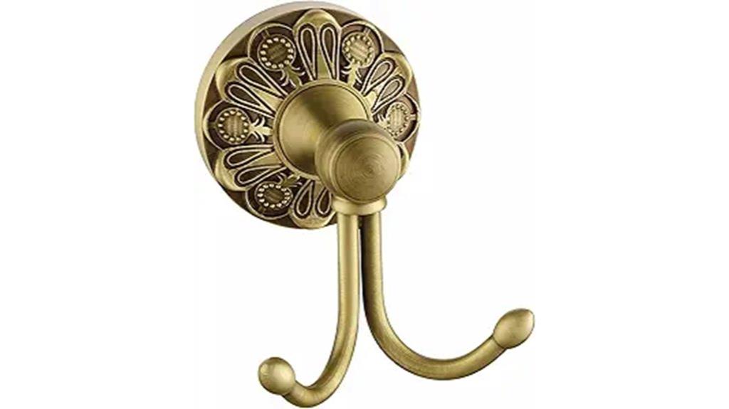 vintage brass towel hook