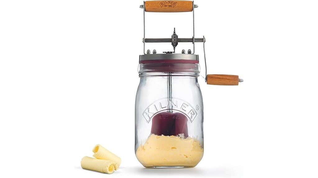 vintage glass butter churn