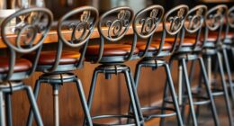 vintage inspired metal bar stools