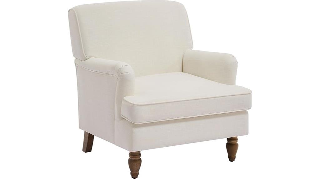 vintage linen accent chair
