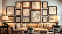 vintage map wall art