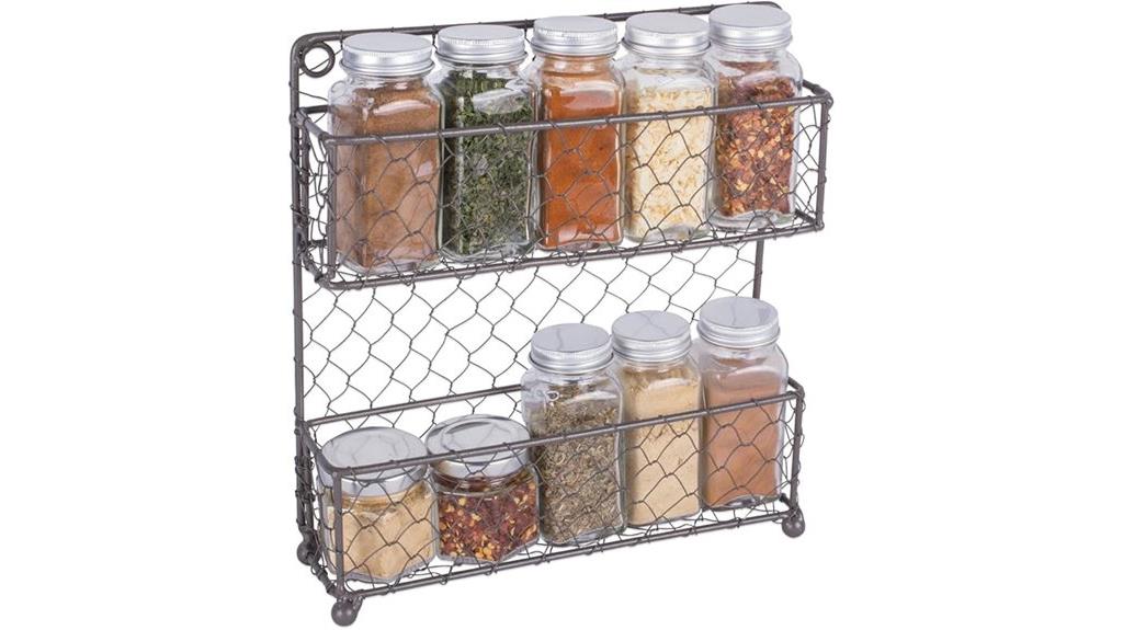 vintage metal spice organizer