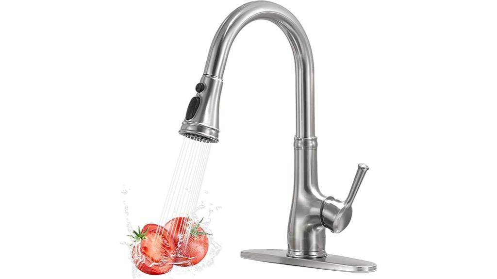 vintage pull down kitchen faucet