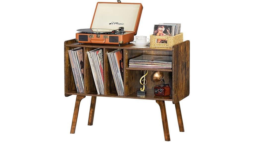 vintage record storage cabinet