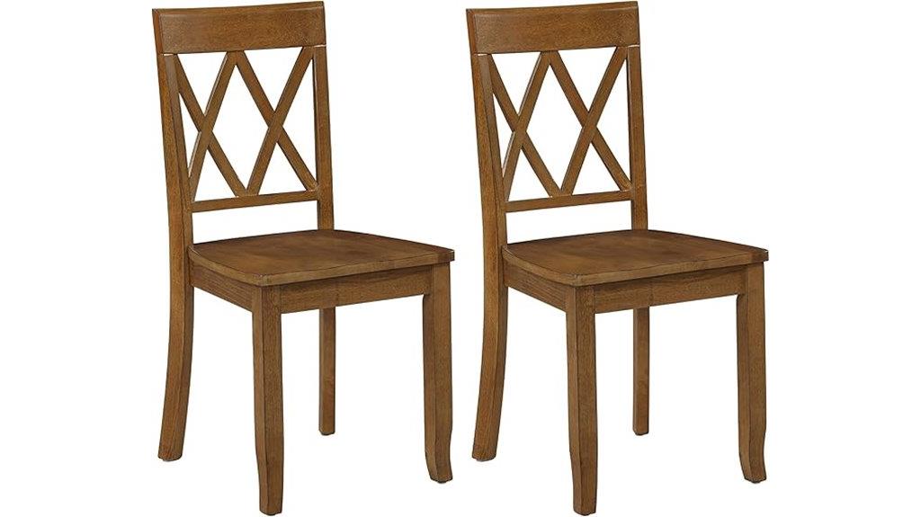 walnut dining chairs set