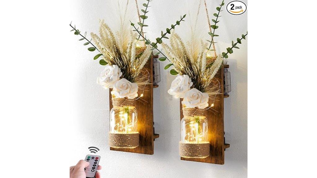 whimsical mason jar sconce