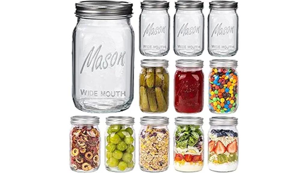 wide mouth mason jars