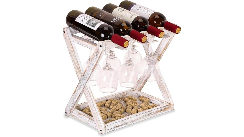 wine bottle and glass holder