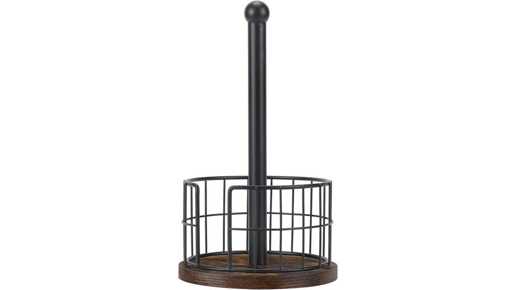 wood paper towel holder