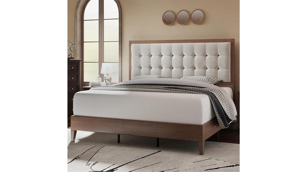 wooden king bed frame