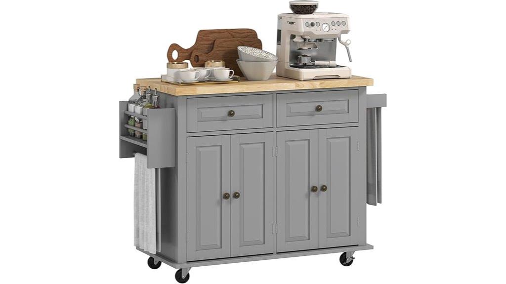 wooden kitchen cart