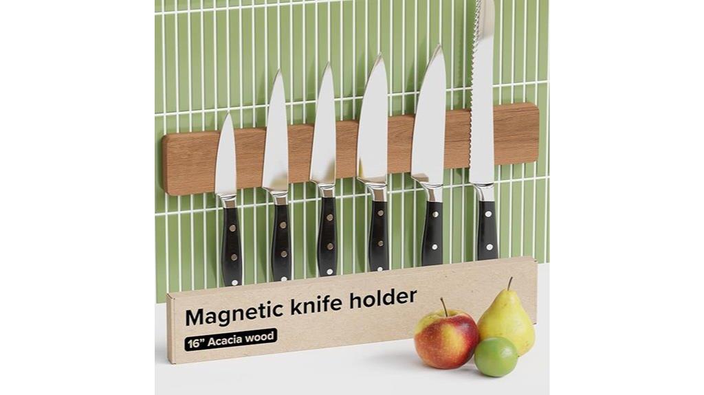 wooden magnetic knife holder