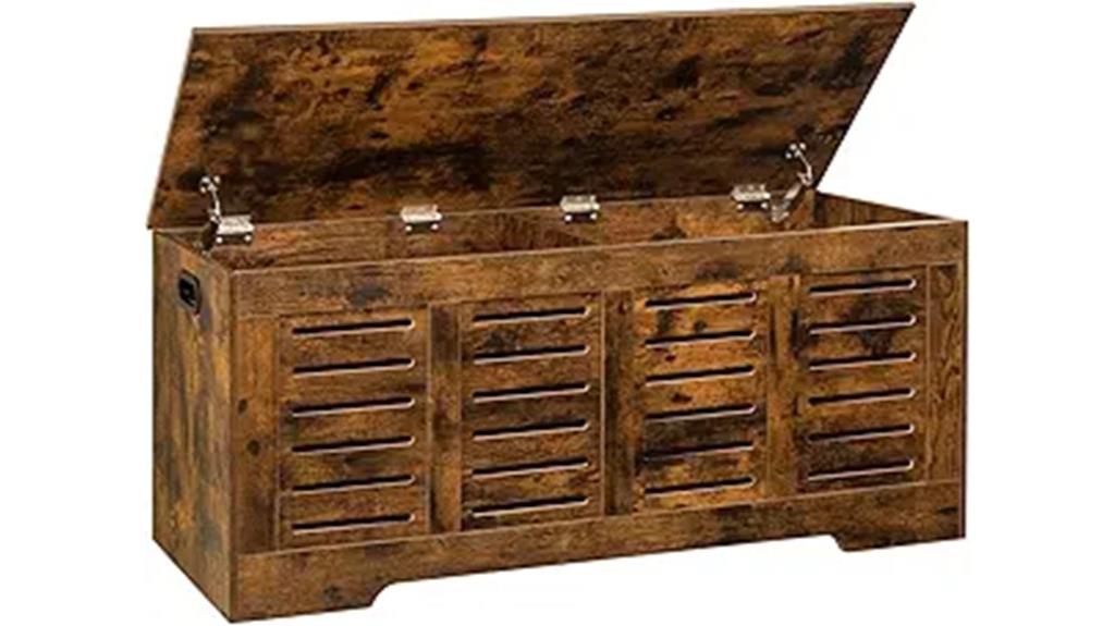 wooden toy chest with hinges
