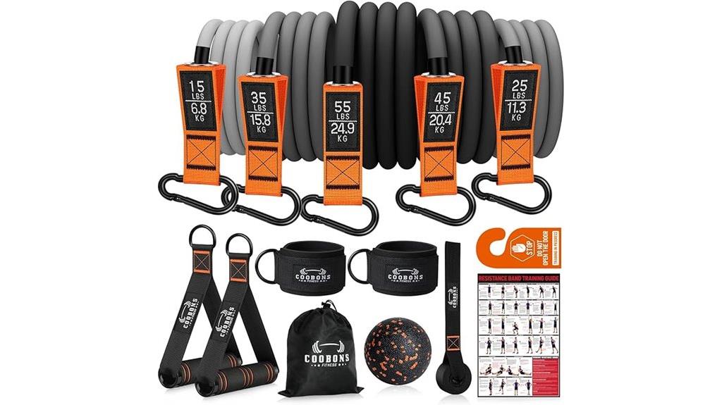 workout bands with handles