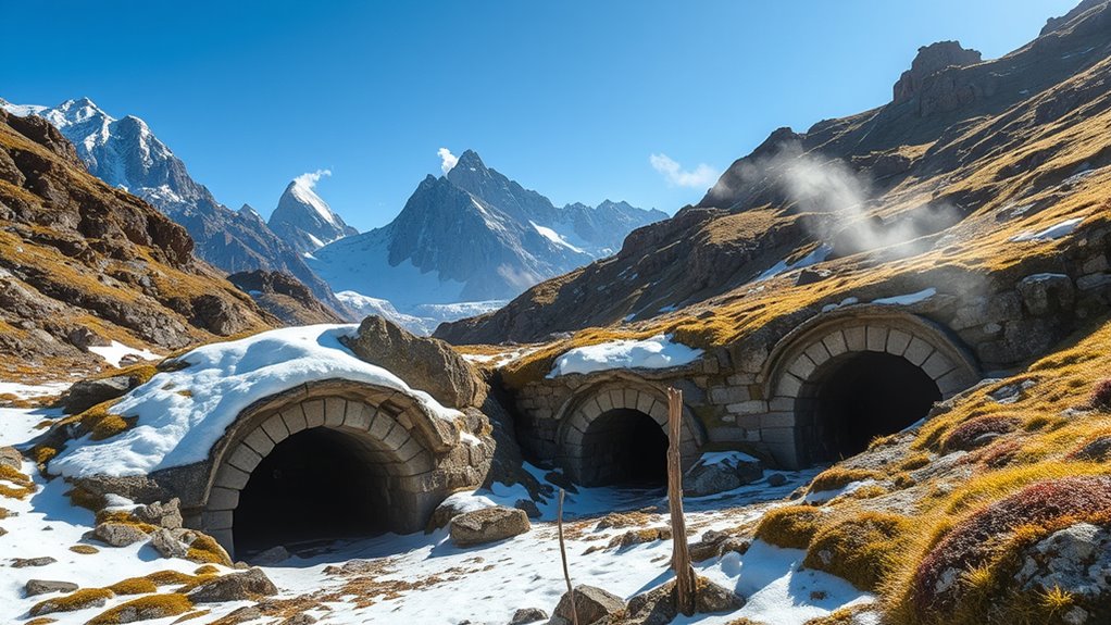 alpine cellar and ice storage