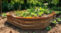 cardboard lasagna garden bed