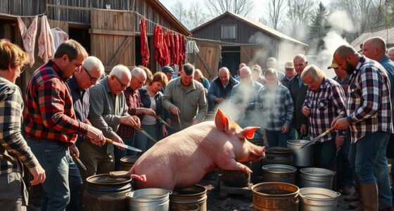 community pig slaughter event