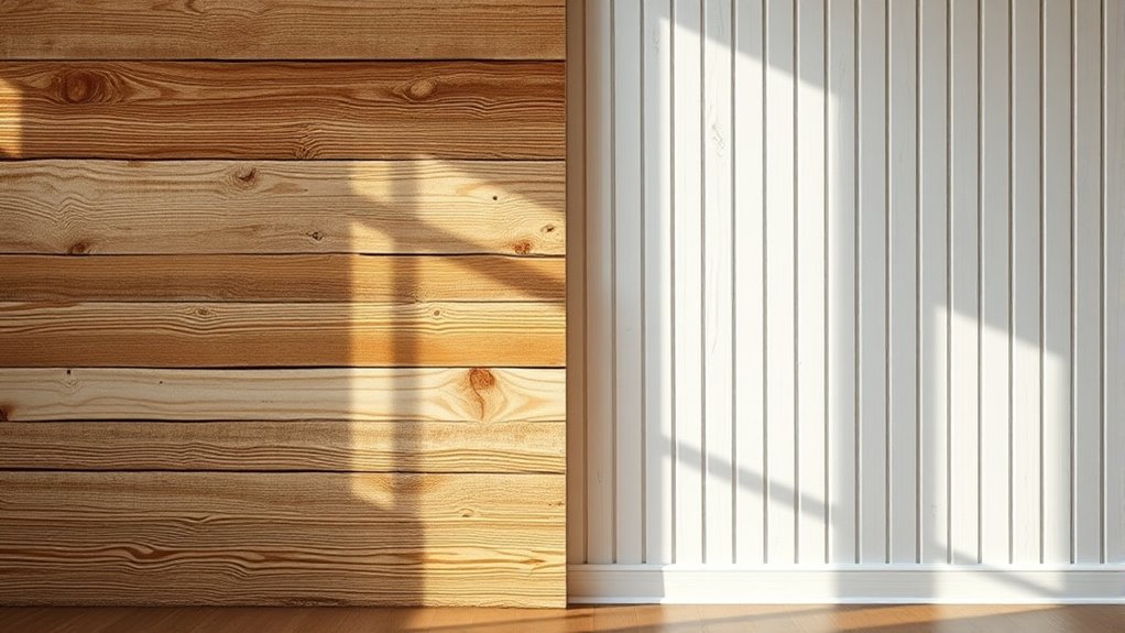 comparison of wall paneling styles