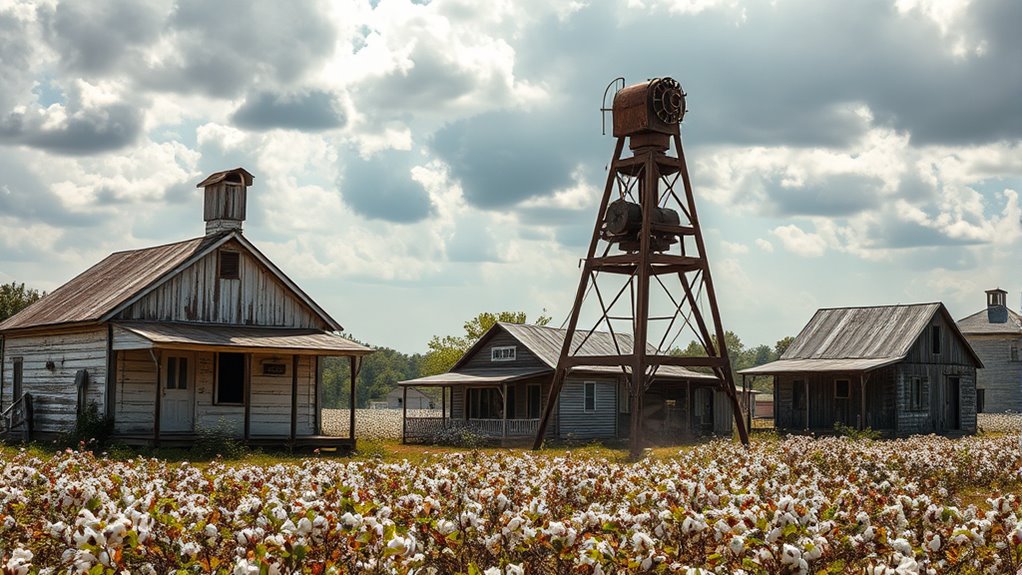 cotton gins and cabins