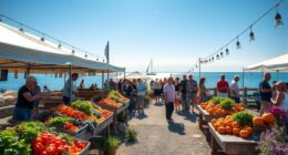 farmers market on lakeshore