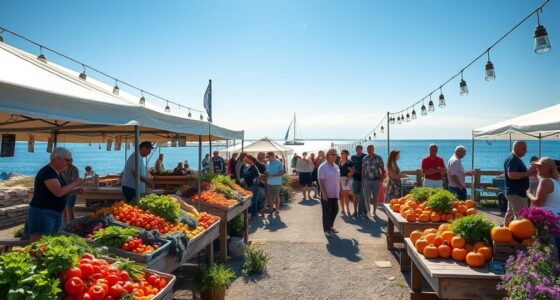 farmers market on lakeshore