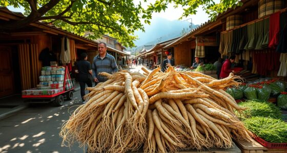 ginseng roots at mountain markets