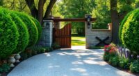 gravel driveway gate enhancements