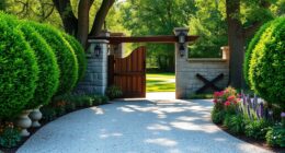 gravel driveway gate enhancements