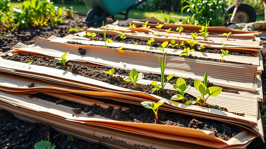 layered compost cardboard organic