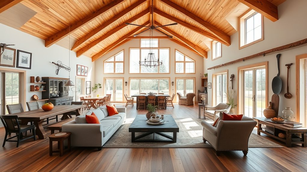 open bright flexible farmhouse