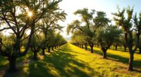 orchards and shelter trees