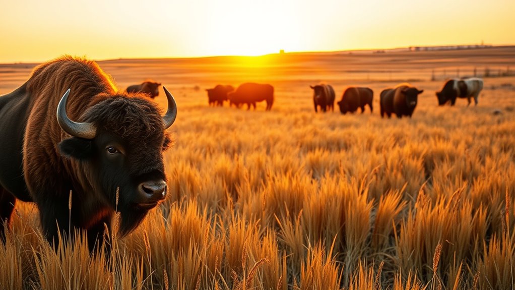 plains bison to cattle