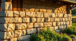 rural buildings with limestone