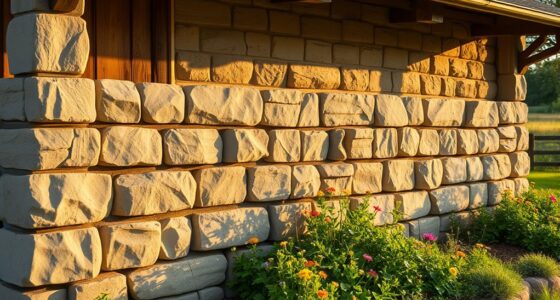 rural buildings with limestone