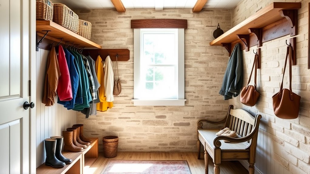 rustic storage for clutter