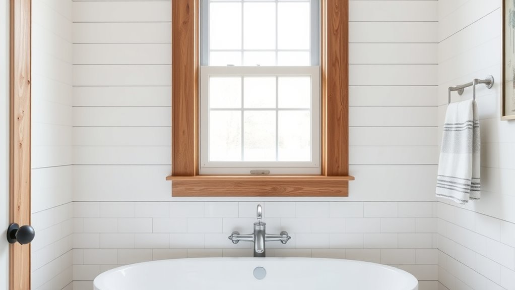 rustic vintage farmhouse bathroom