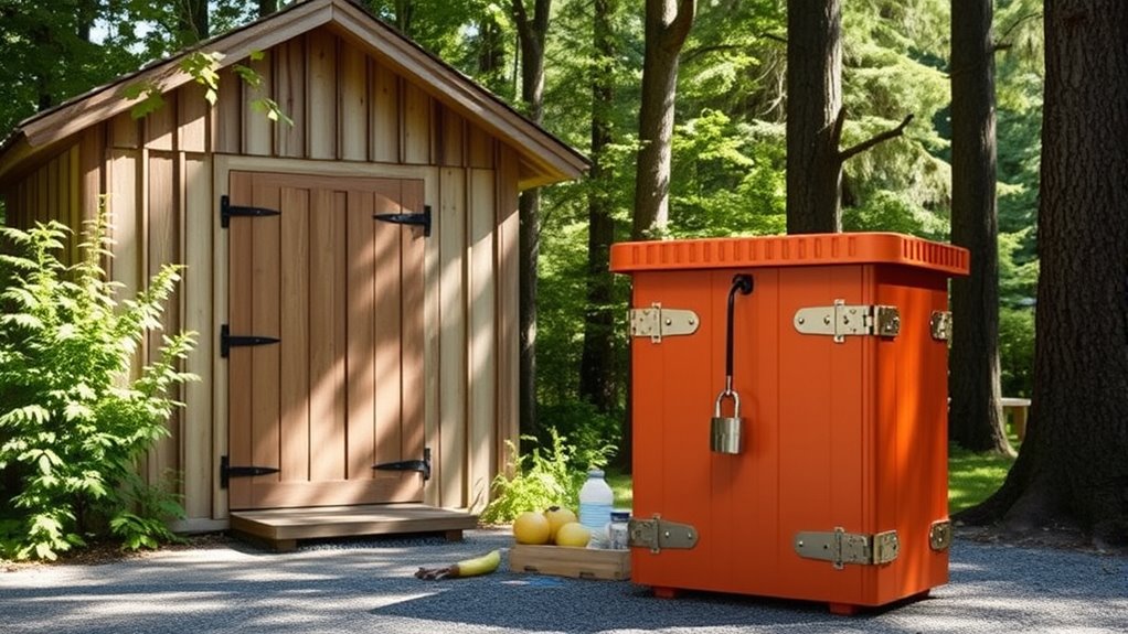 secure outbuilding food storage