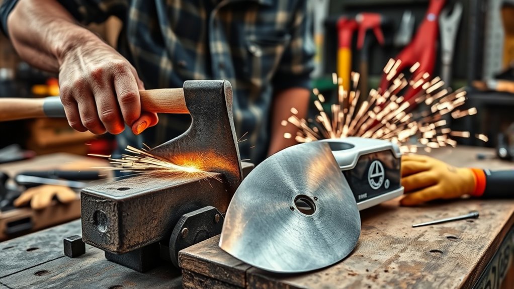 sharpen blades with safety