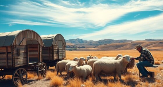 sheep wagons shearing montana